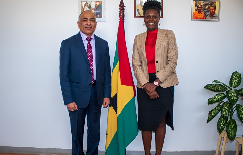 Ambassador called upon H.E. Mrs. Eurídice Semedo Medeiros, Hon'ble Minister of Youth and Sports of Sao Tome & Principe